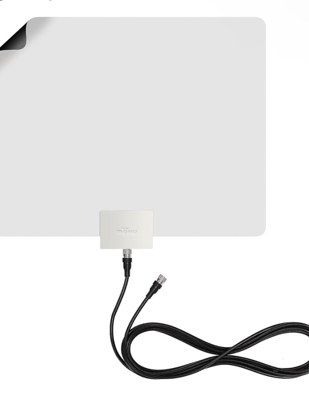 NEW Indoor Flat HD TV Antenna - White with Black Cable